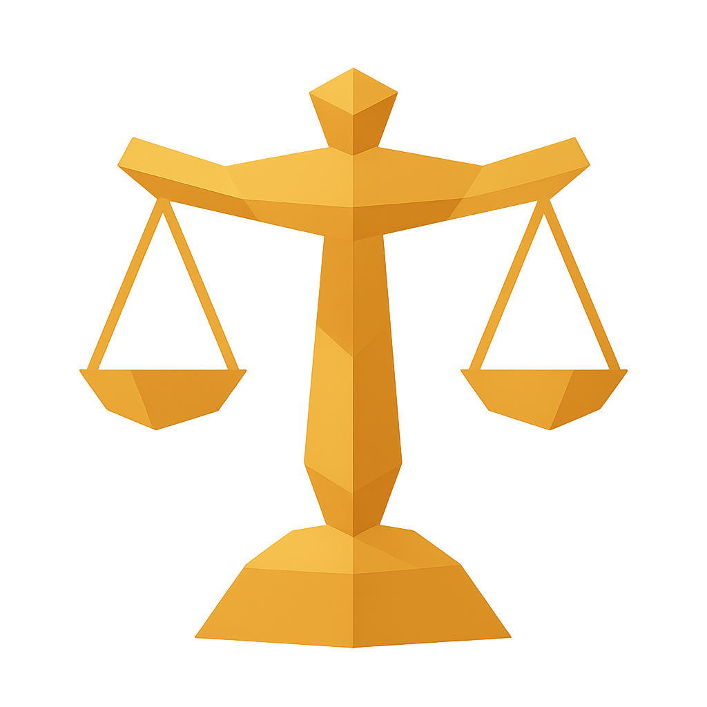 3D天秤のイラスト